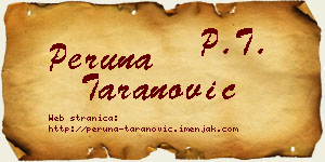 Peruna Taranović vizit kartica